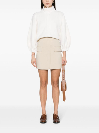 Max Mara A-line wool-blend miniskirt outlook