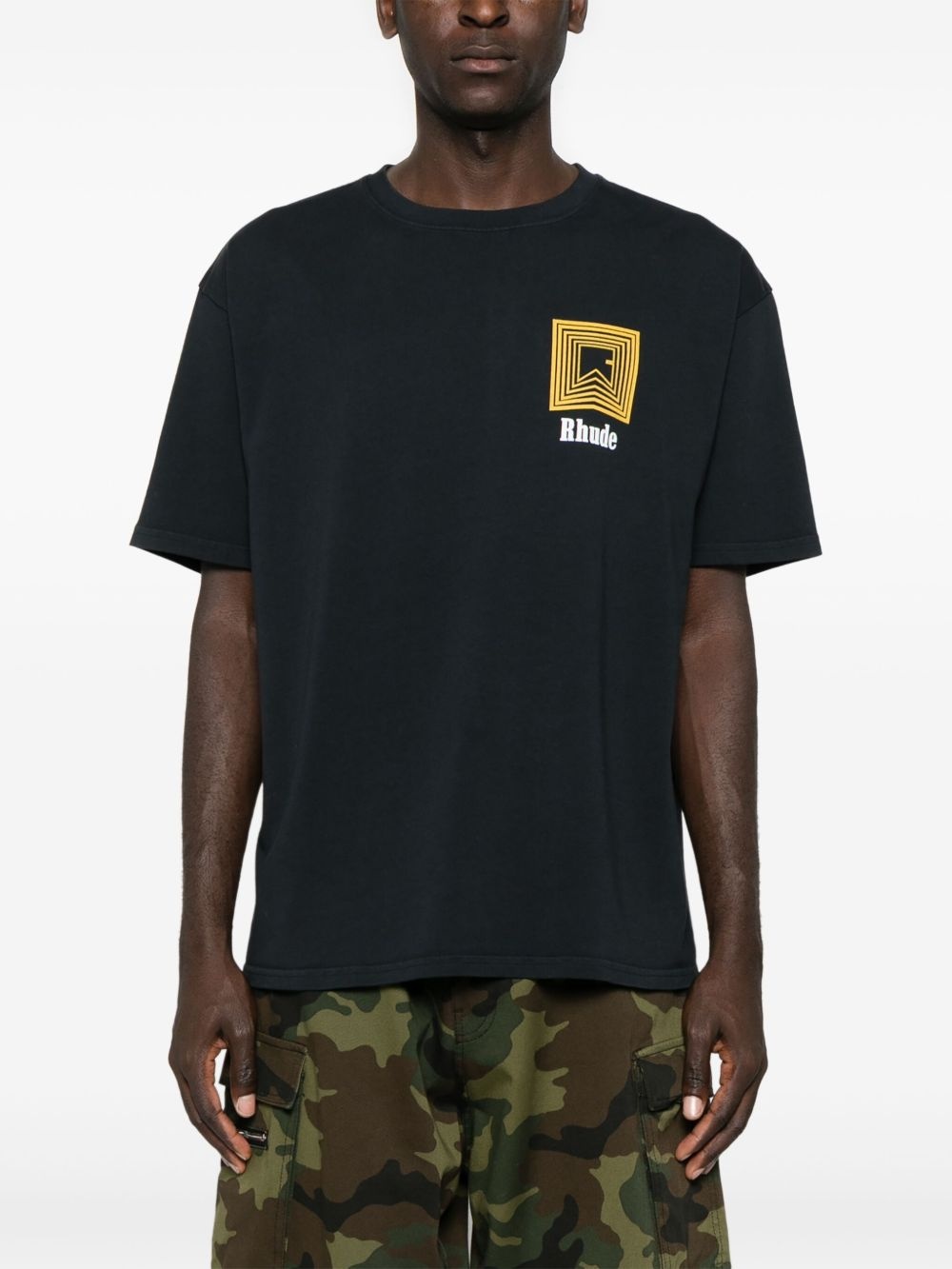 Chevron Logo Repeat Tee "Vintage Black" - 3