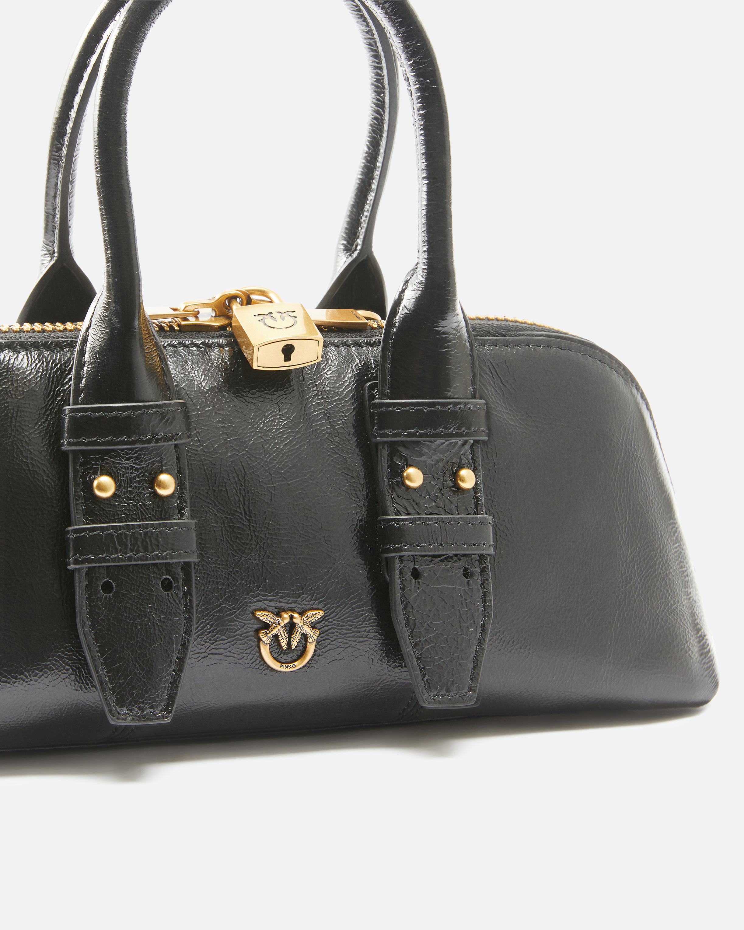 ESCAPE BAG BAGUETTE SMALL HANDBAG IN PATENT-EFFECT LEATHER - 3