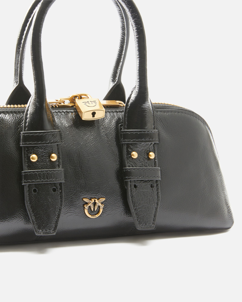 ESCAPE BAG BAGUETTE SMALL HANDBAG IN PATENT-EFFECT LEATHER 3