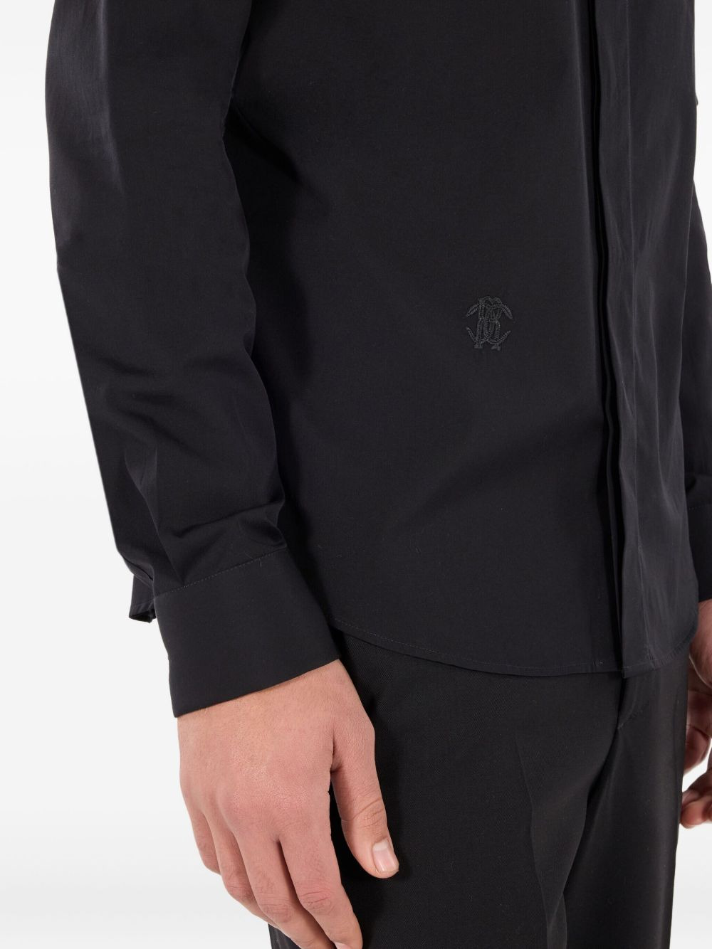 logo-embroidered shirt - 5