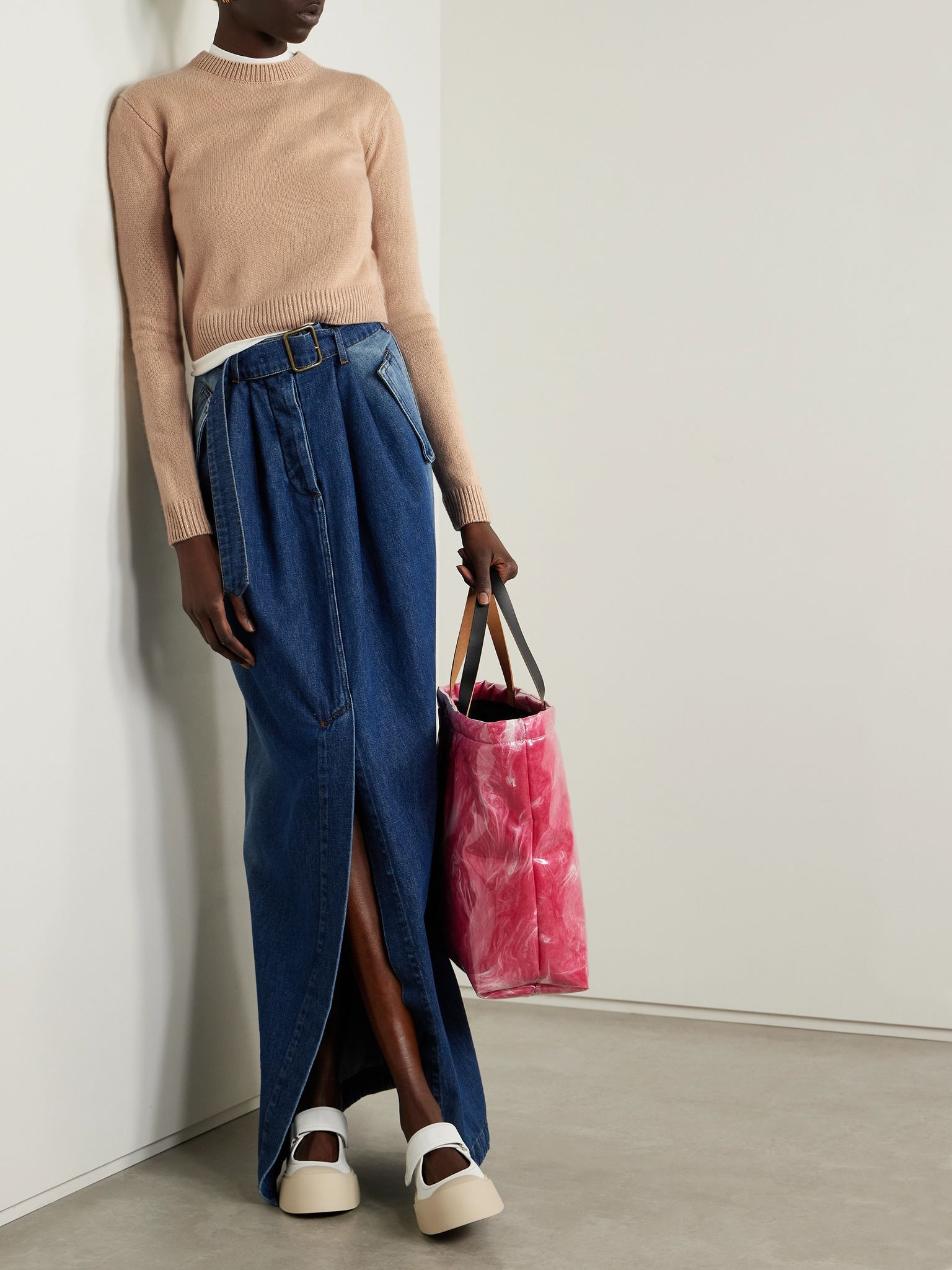 Cropped cashmere sweater Brown - 2