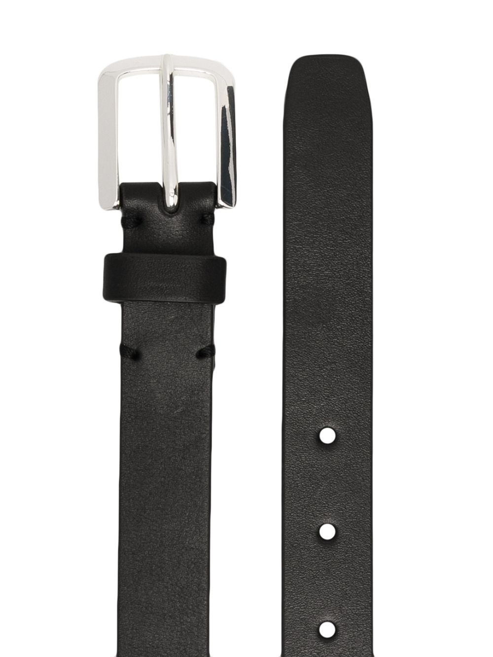 buckled leather belt - 2