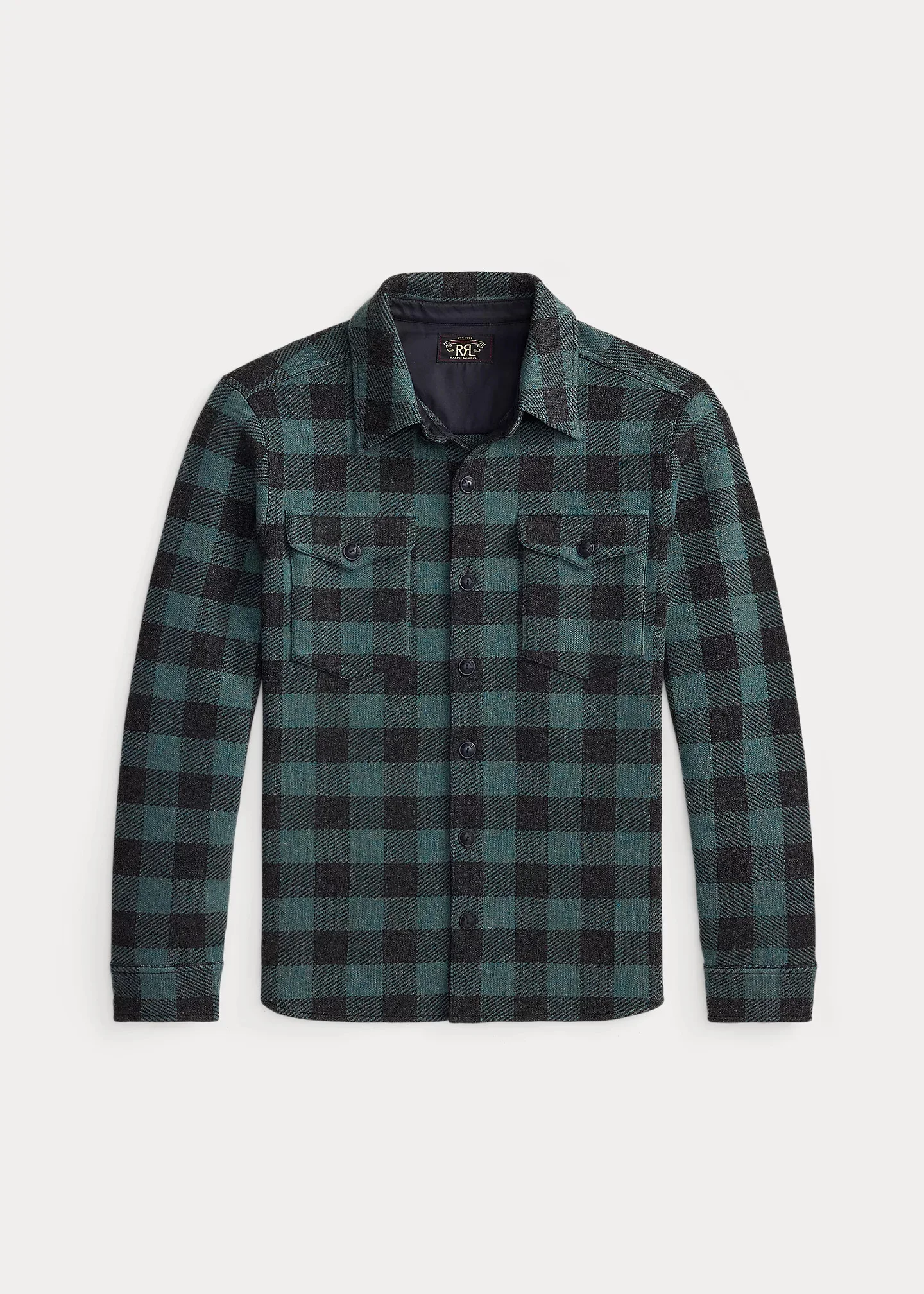 Plaid Wool-Cashmere Workshirt Sweater - 1
