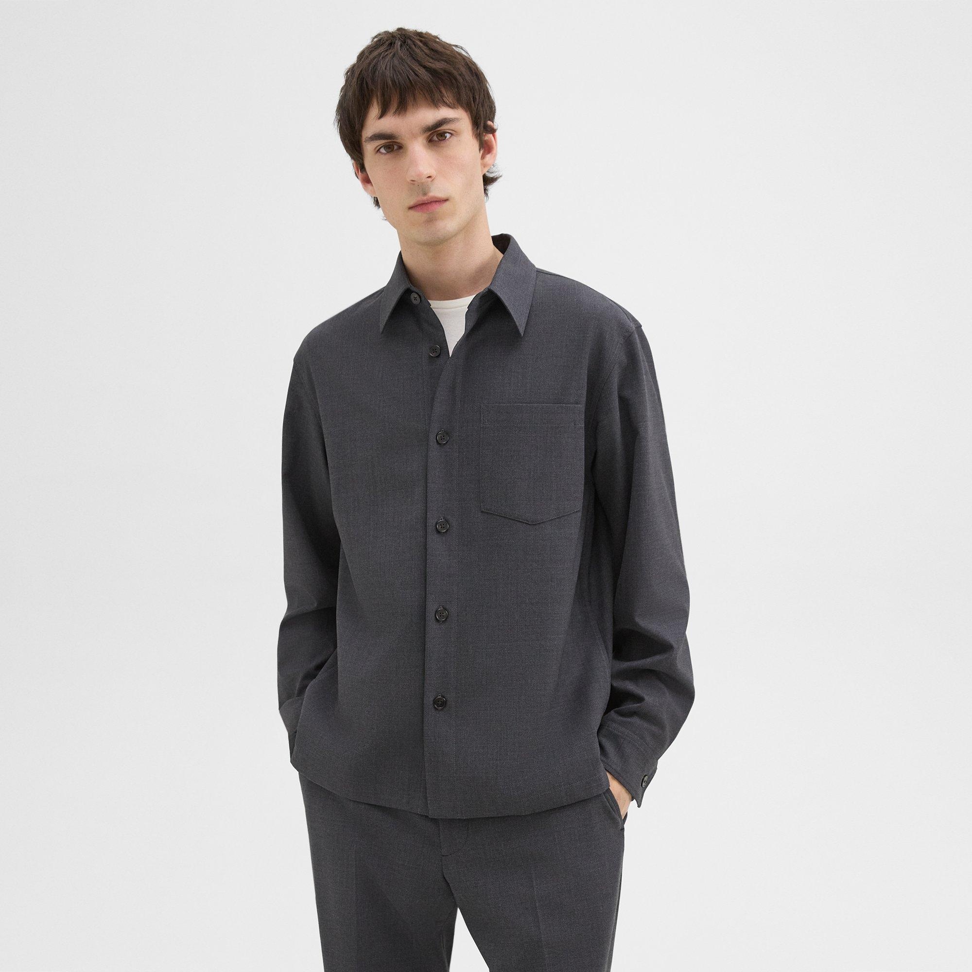 Overshirt in Wool-Blend Twill - 2