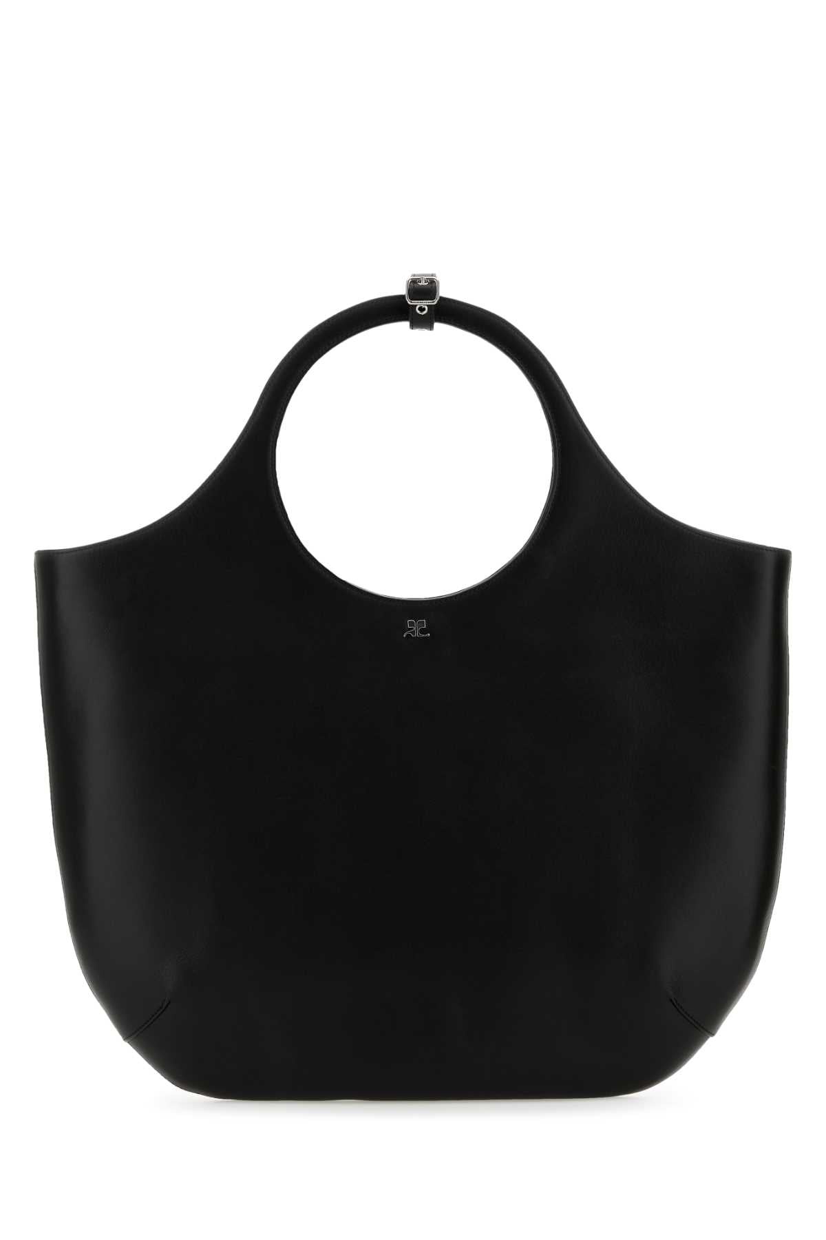 Courreges Women Black Leather Large Holy Handbag - 1