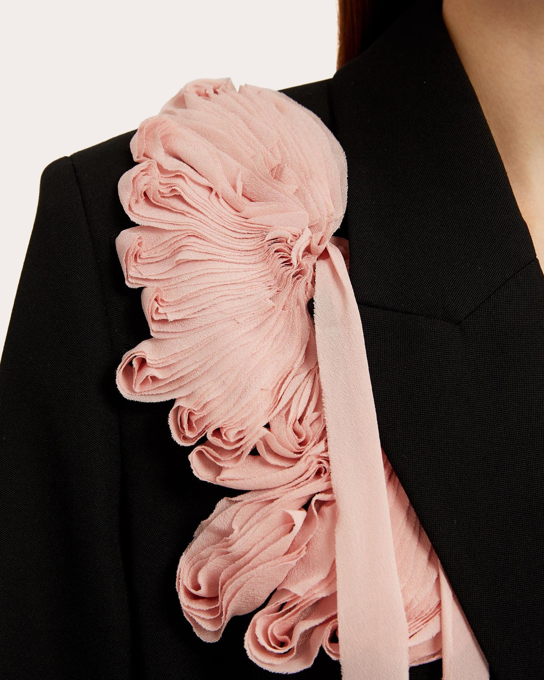 Belted Floral-Appliquéd Double-Breasted Wool Blazer - 6