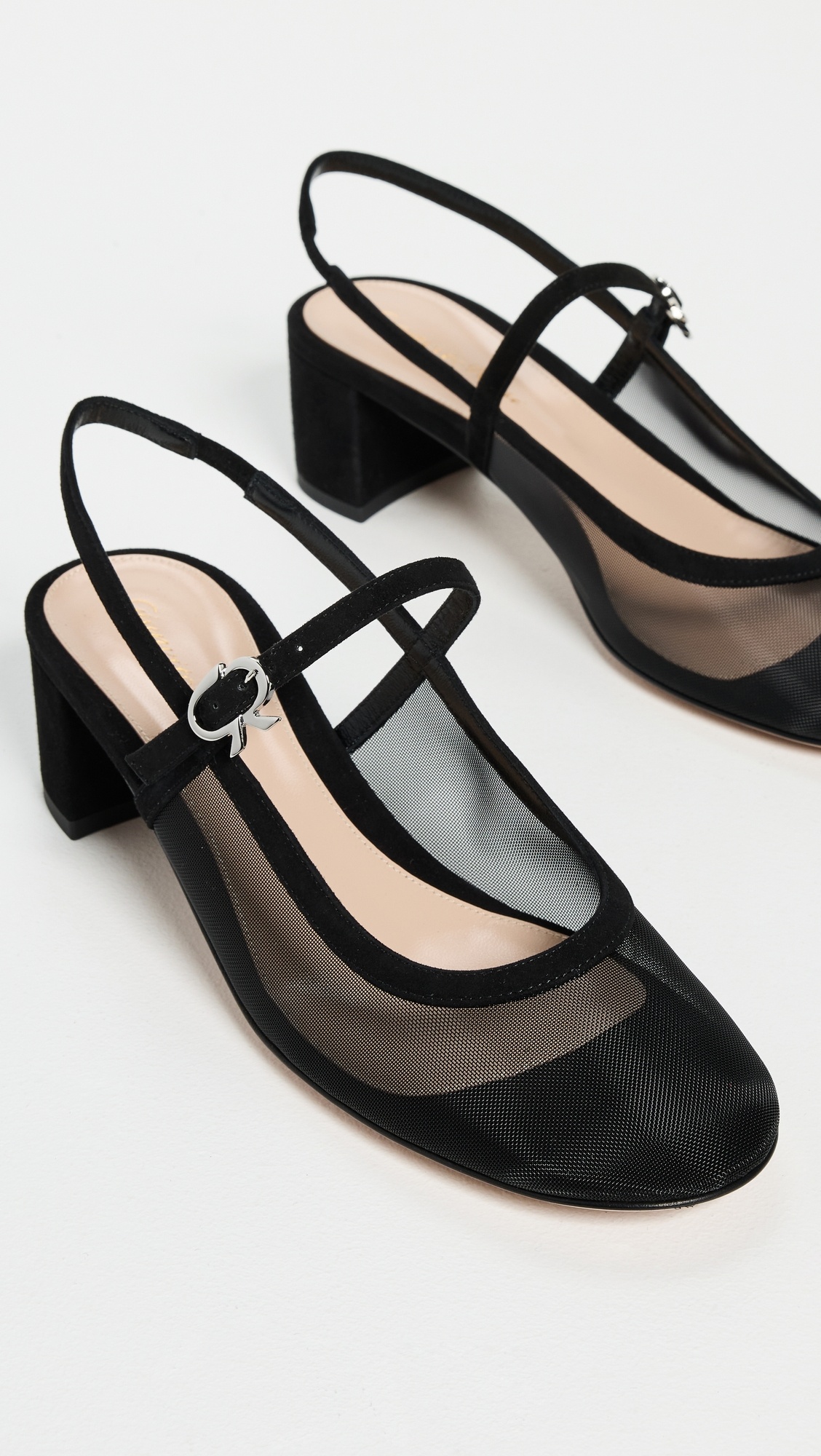 Francoise Rete Suede Trim Camoscio Heels - 4