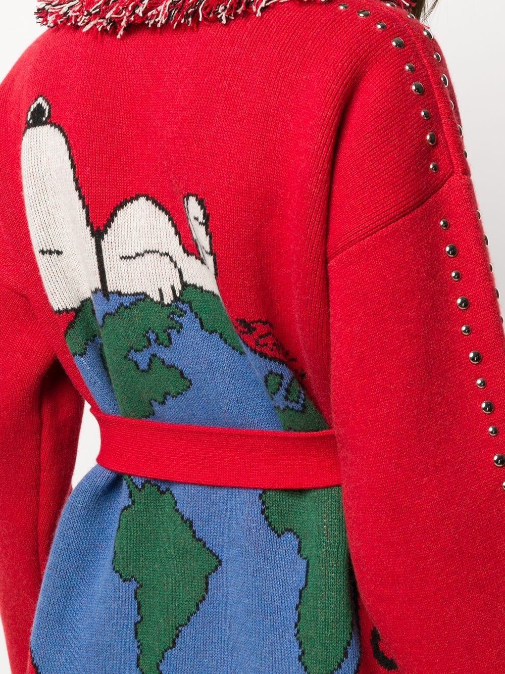 Snoopy embroidered cardi-coat - 5