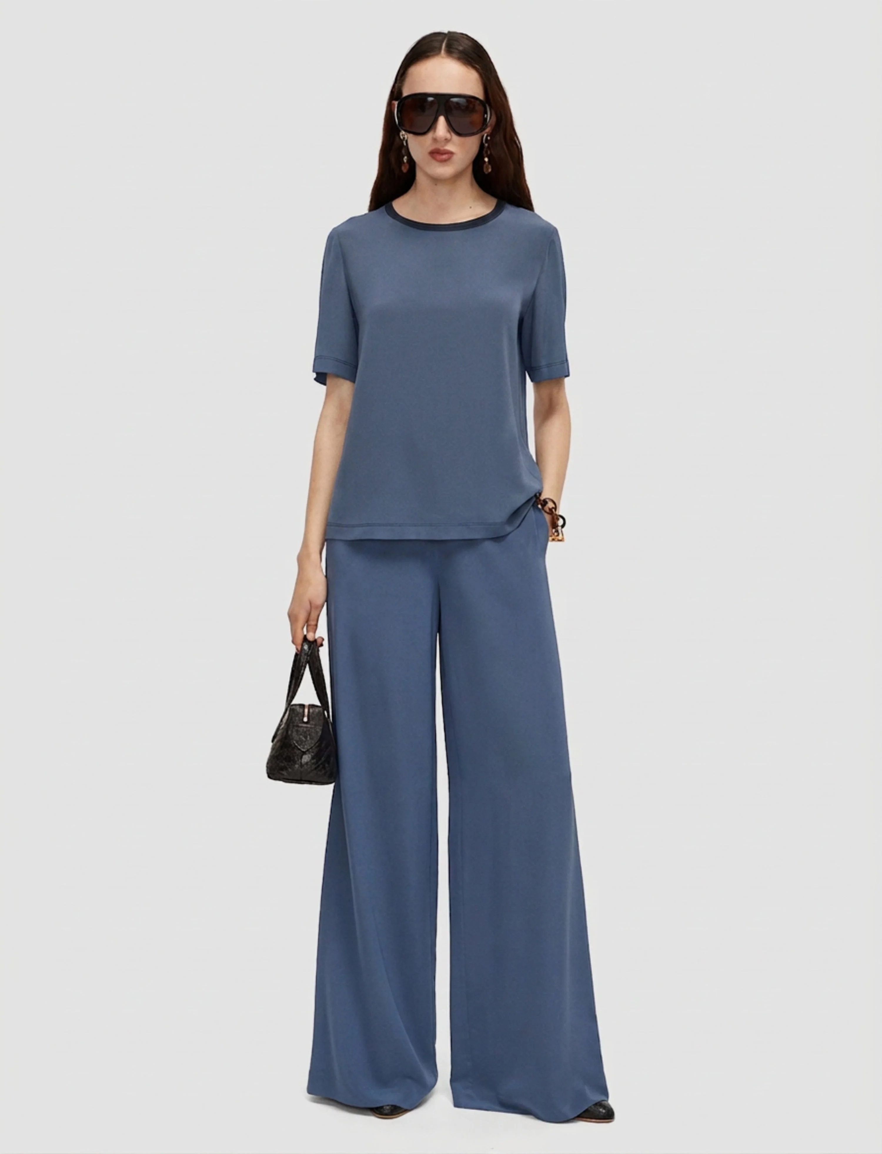 Rubin Crepe de Soie Silk Blouse - 1