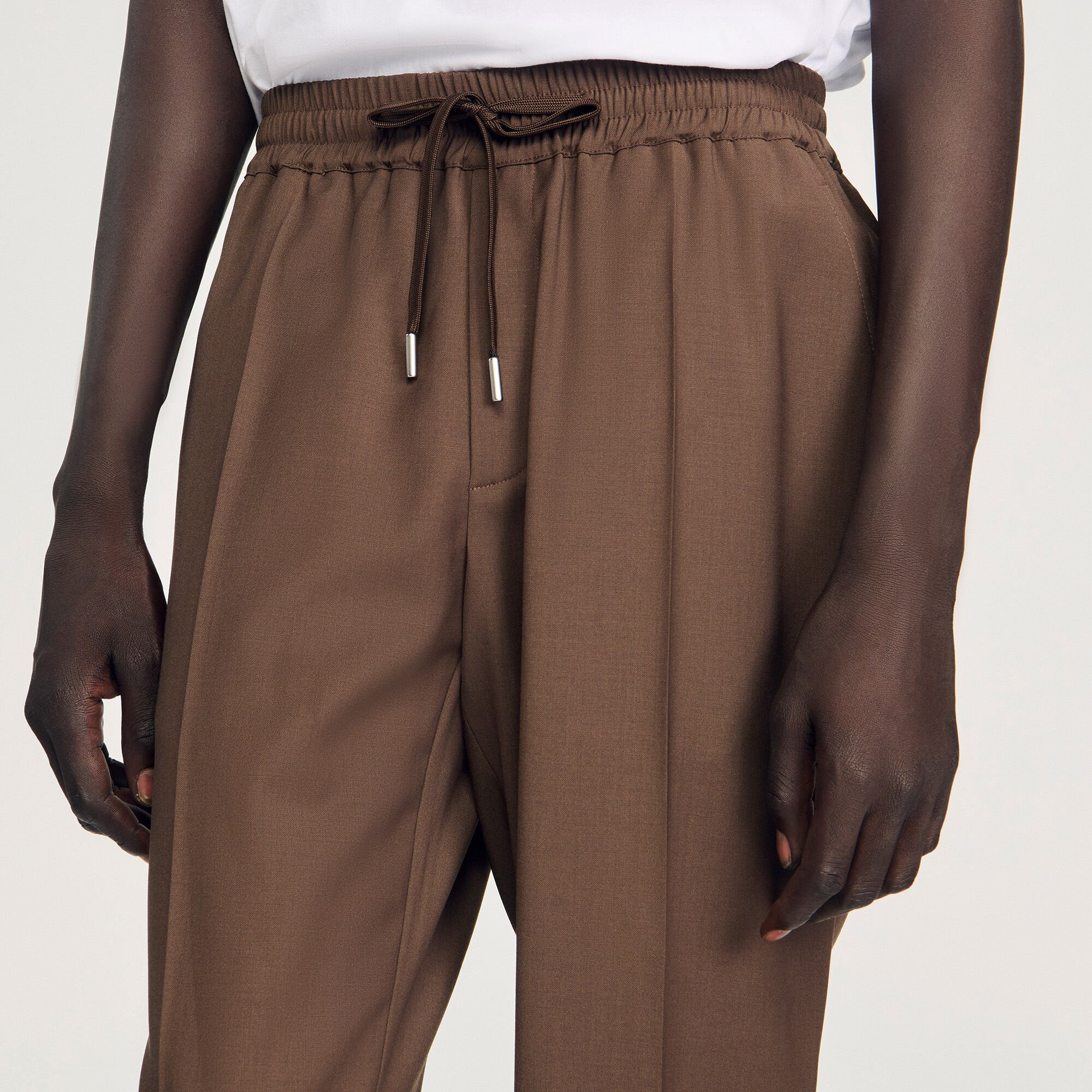 ELASTICATED STRAIGHT-LEG PANTS - 3