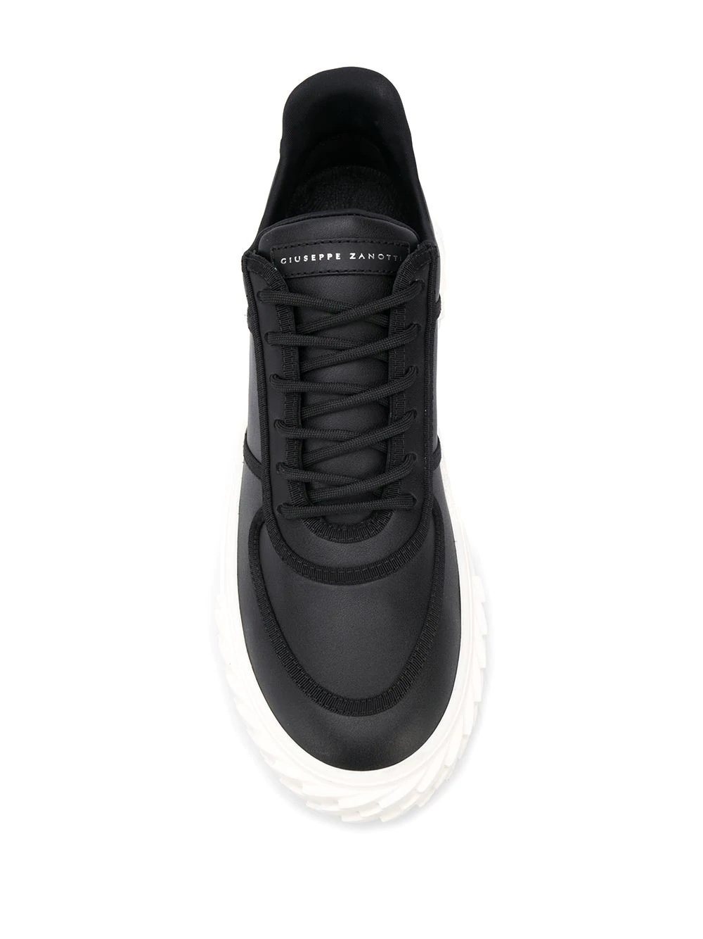 low-top panelled sneakers - 4