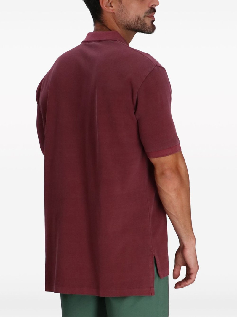 logo-embroidered cotton polo shirt 4