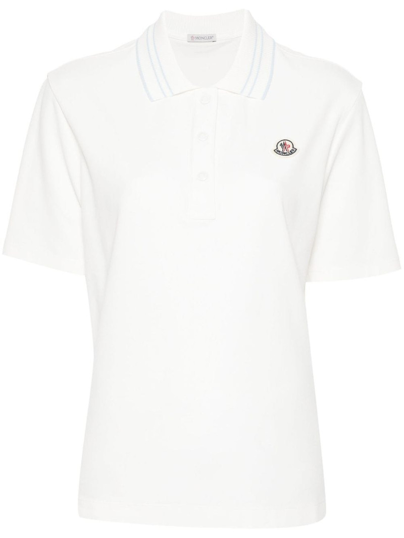 appliquÃ©-logo cotton polo shirt 1