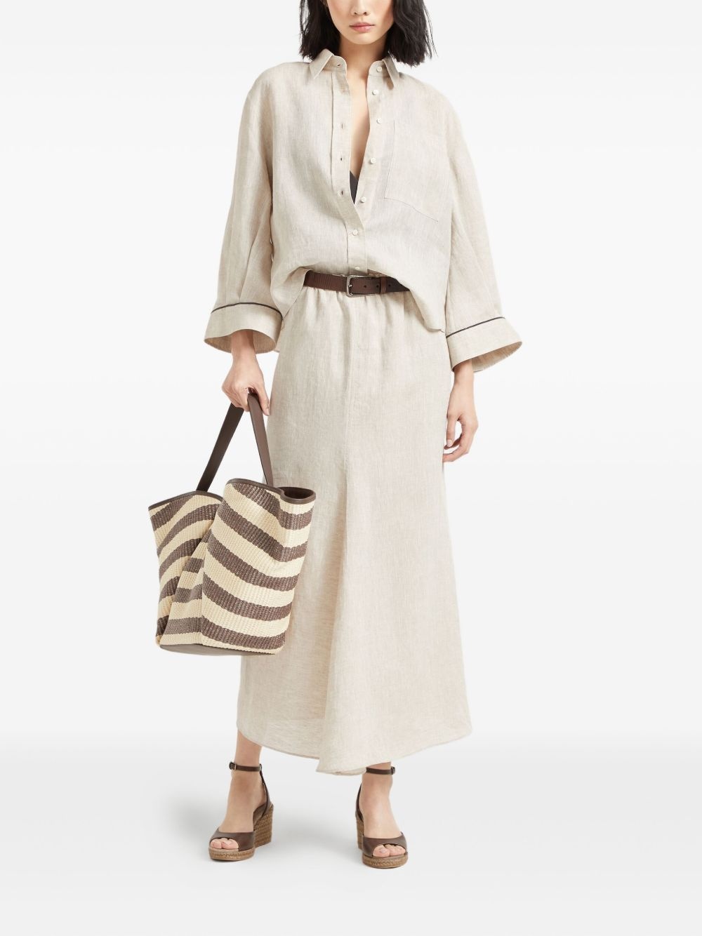 linen maxi skirt - 2
