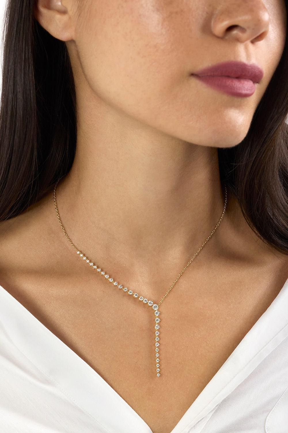 Aria Diamond Cascade Necklace - 2