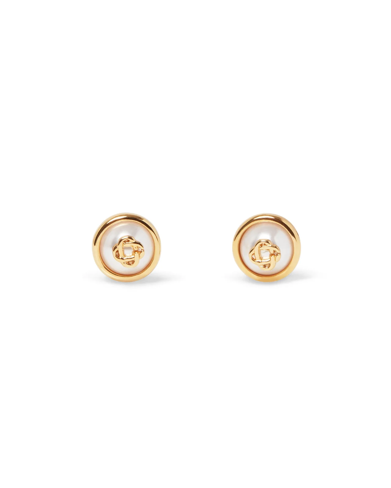 Pearl Logo Stud Earrings | Casablanca Paris - 1