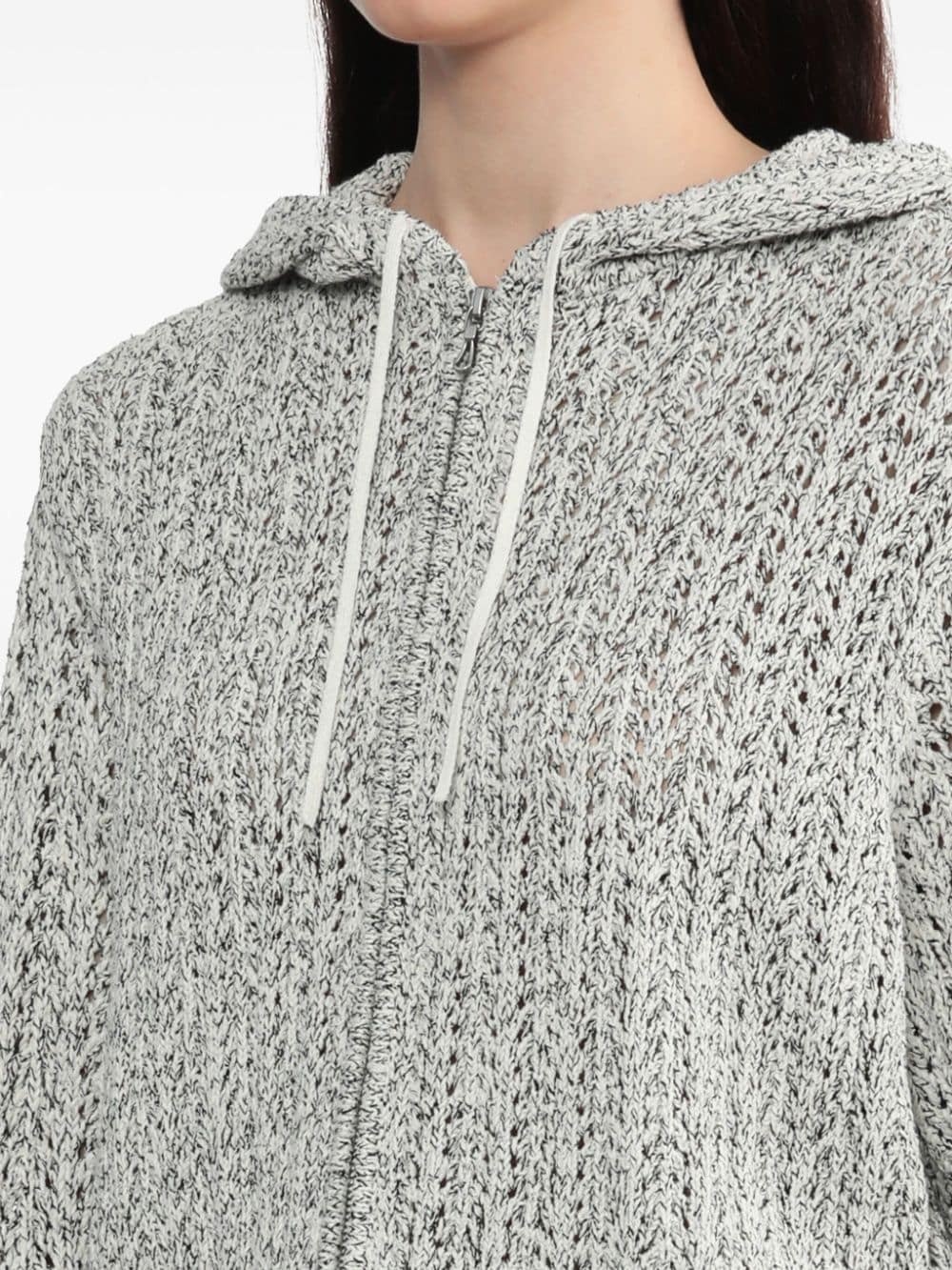 chunky-knit zip-up hoodie - 5