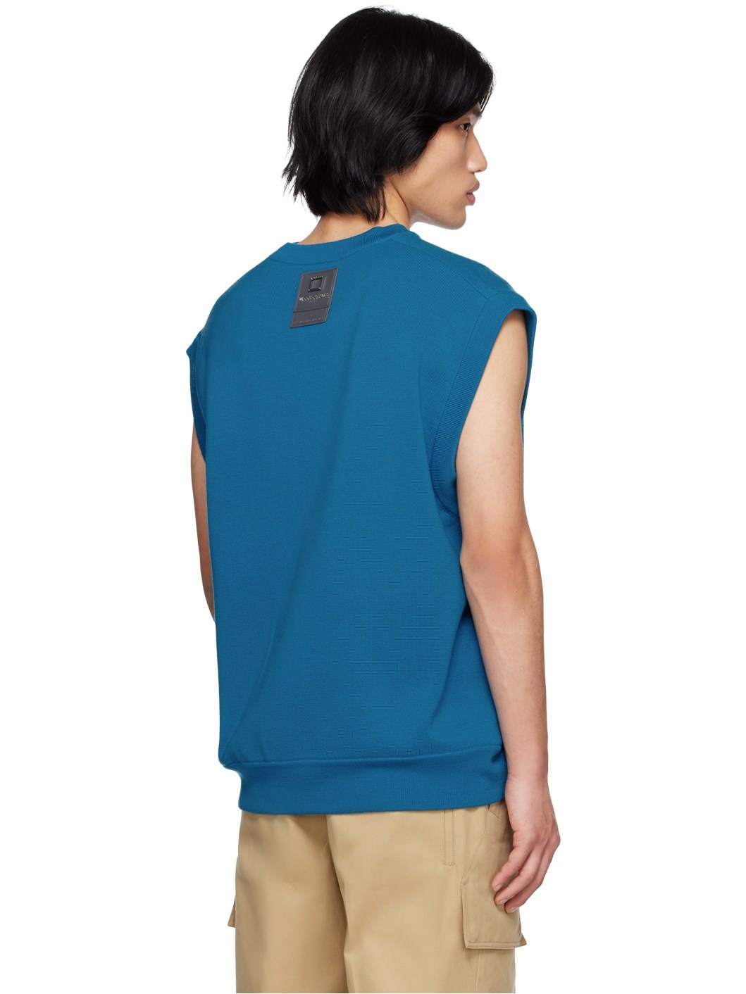 Blue V-Neck Vest - 3