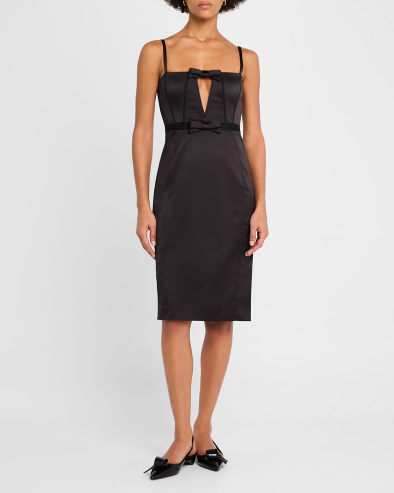 AKNVAS Carmen Sleeveless Satin Bow Dress outlook