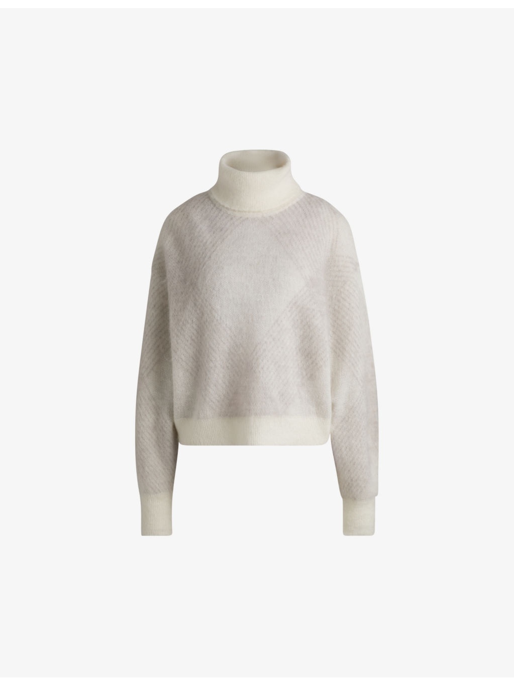 Argyle relaxed-fit roll-neck mohair and wool-blend jumper - 1
