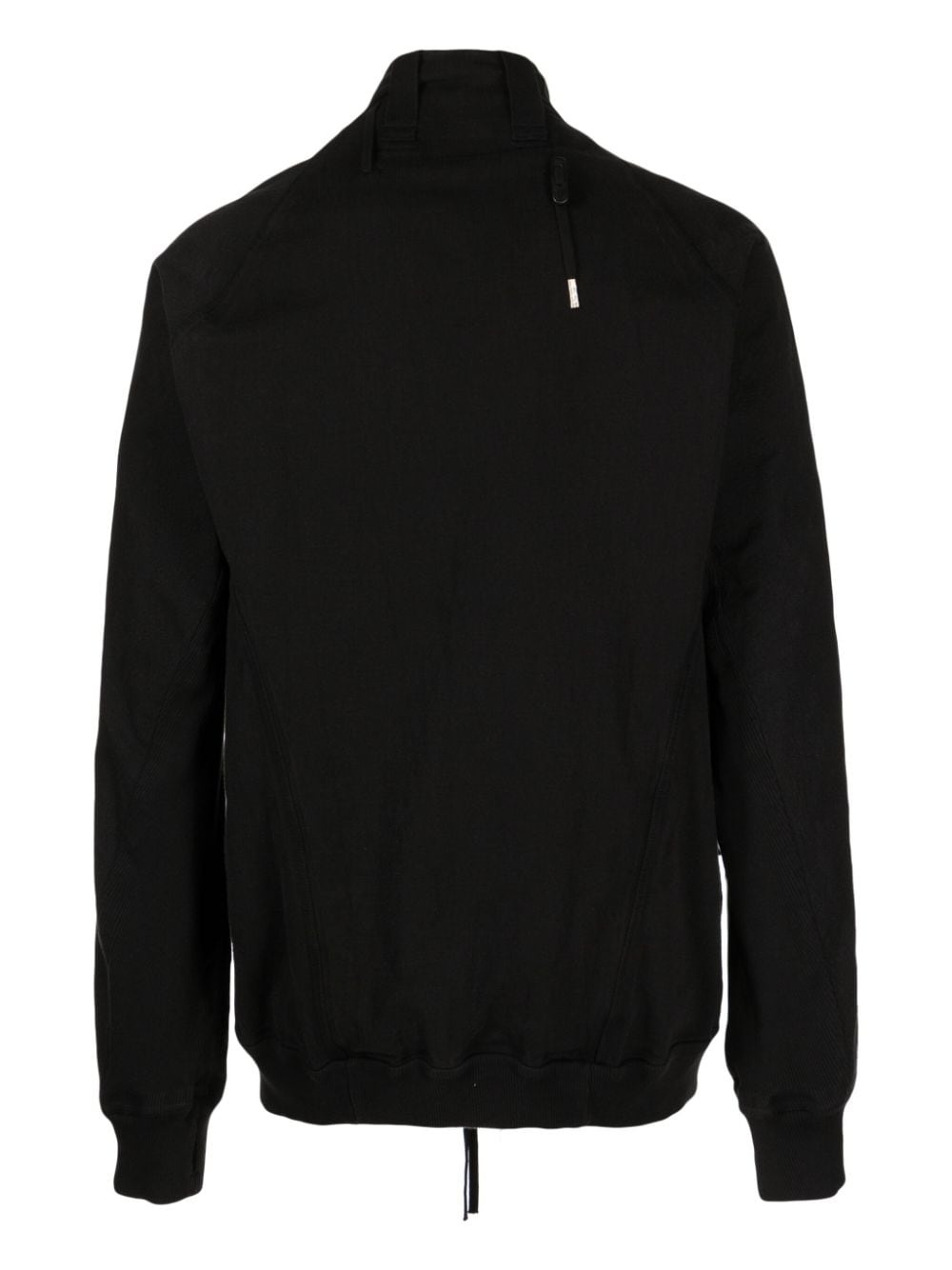 high-neck zipped cotton jacket - 2