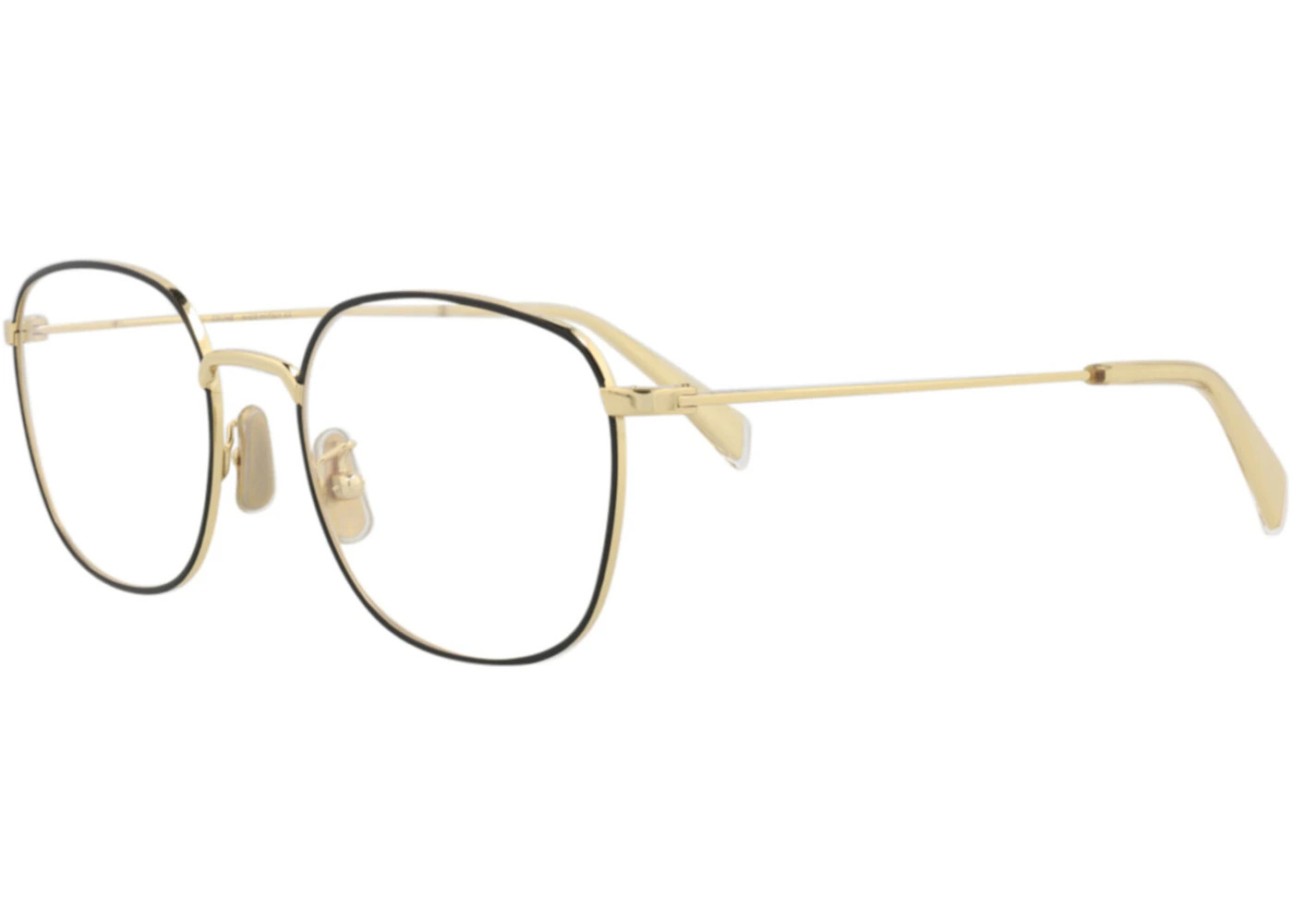 Celine Round-Frame Metal Optical Frames Gold Gold Transparent (CL50037U-52-031) - 2
