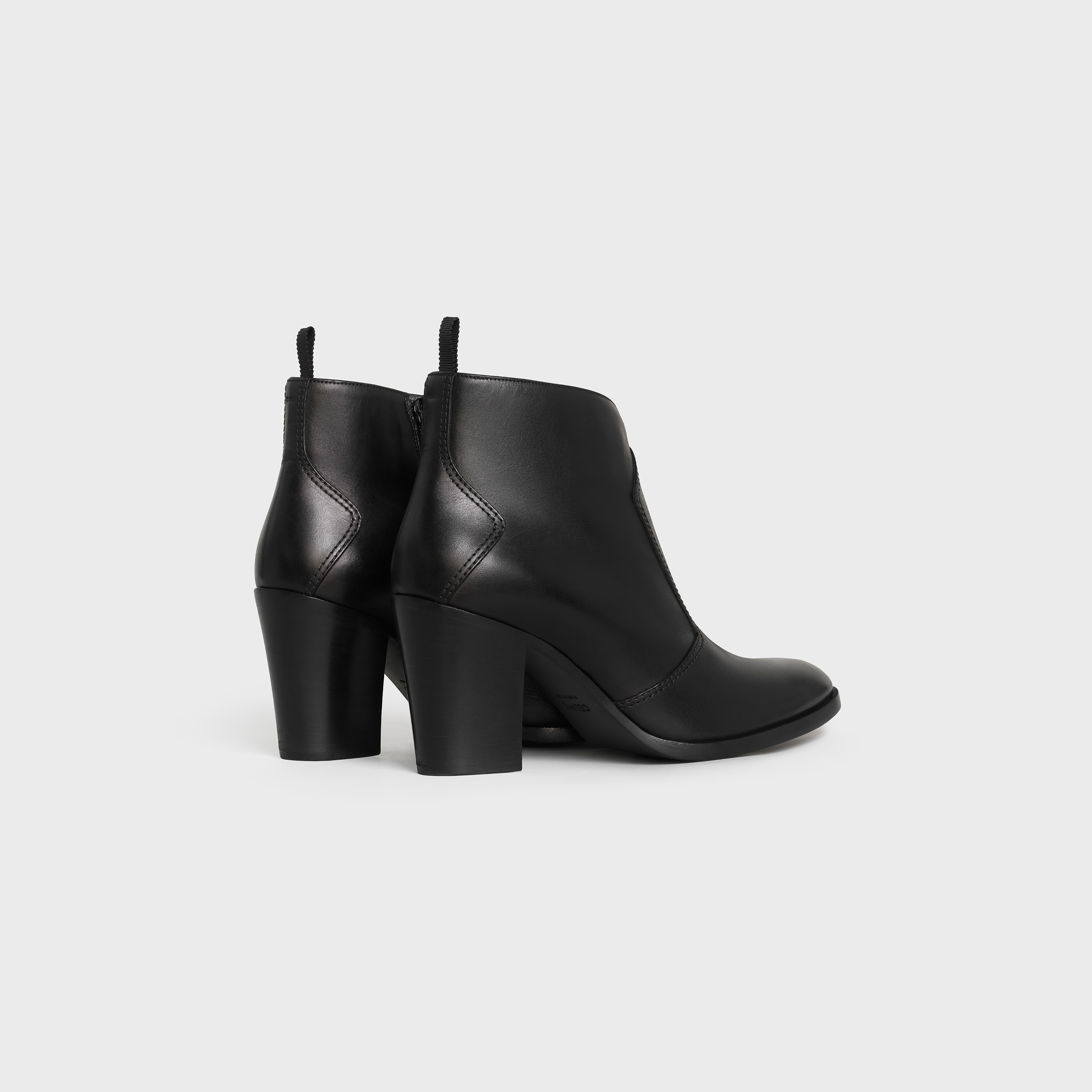 CELINE PAGES CROPPED ZIPPED BOOT  IN  SHINY CALFSKIN - 3