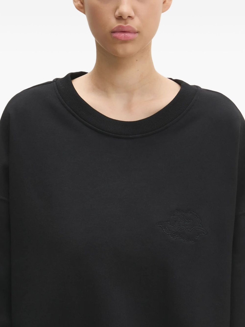 embroidered-logo sweatshirt 5