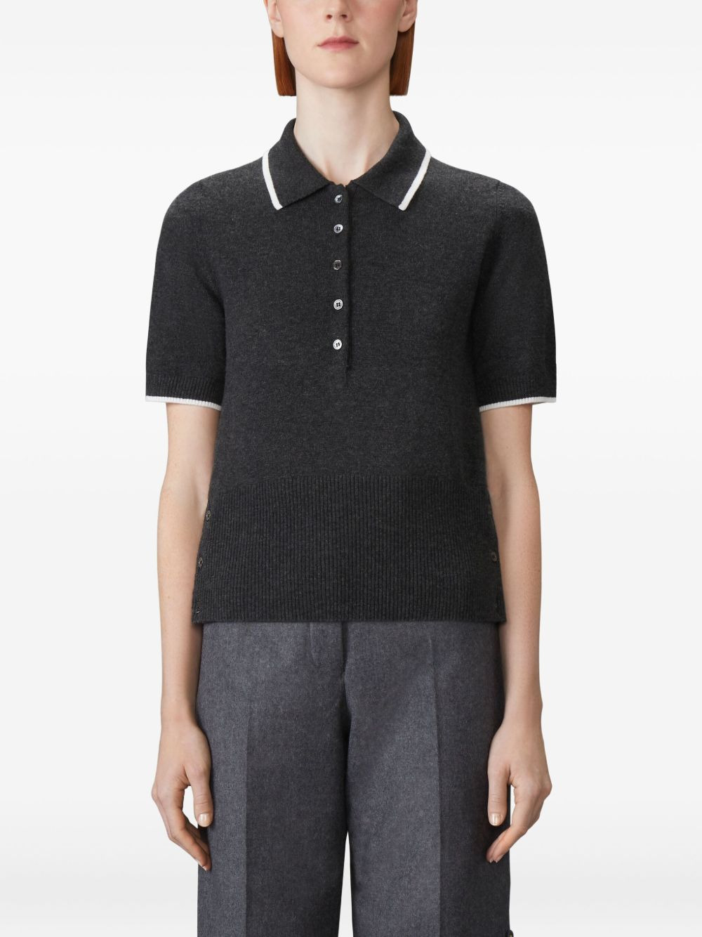 intarsia-number polo shirt - 3
