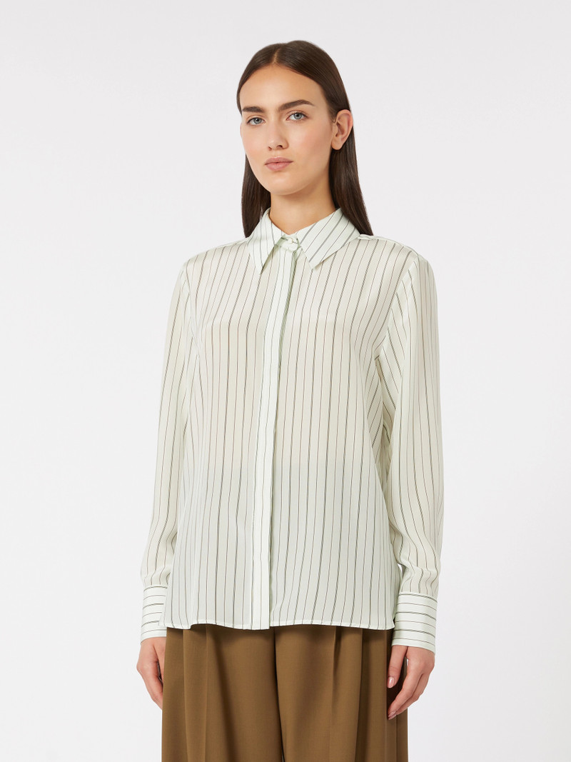 FLIRT Printed crepe de chine shirt - GREEN 3