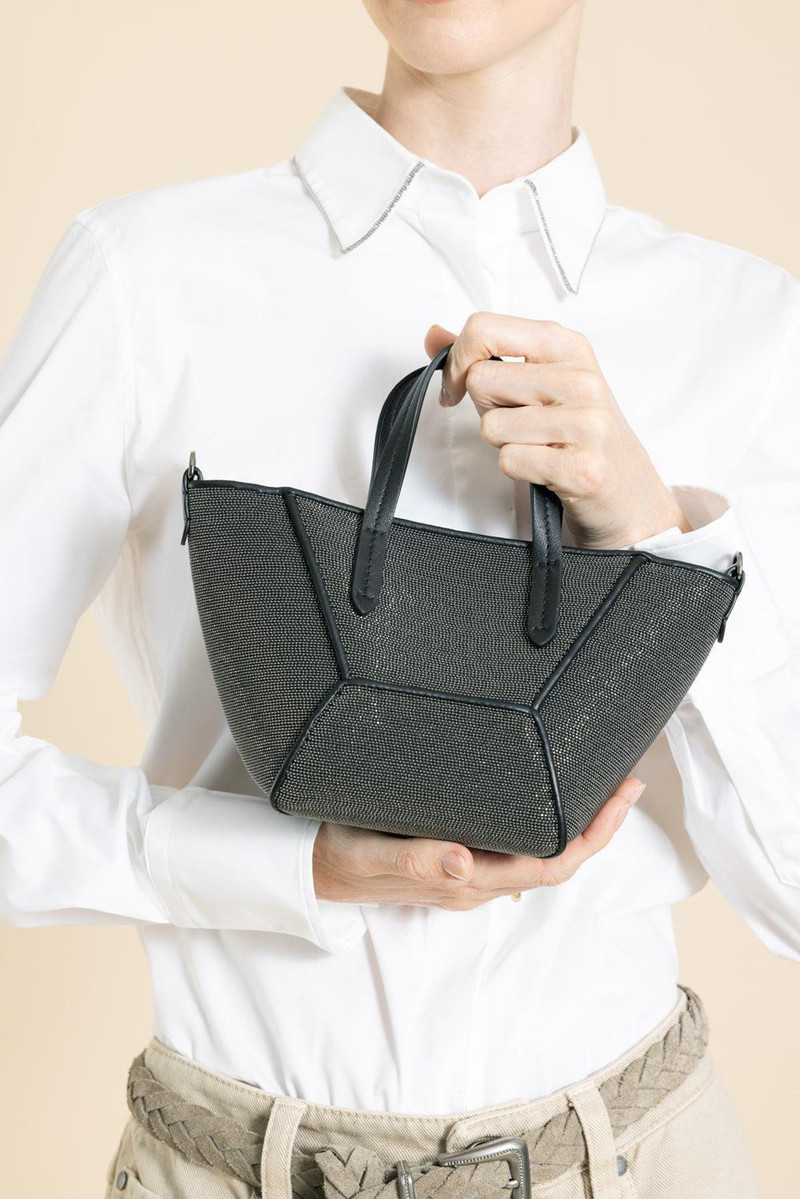 Brunello Cucinelli Mini BC Duo Bag - Ultra Black Precious outlook