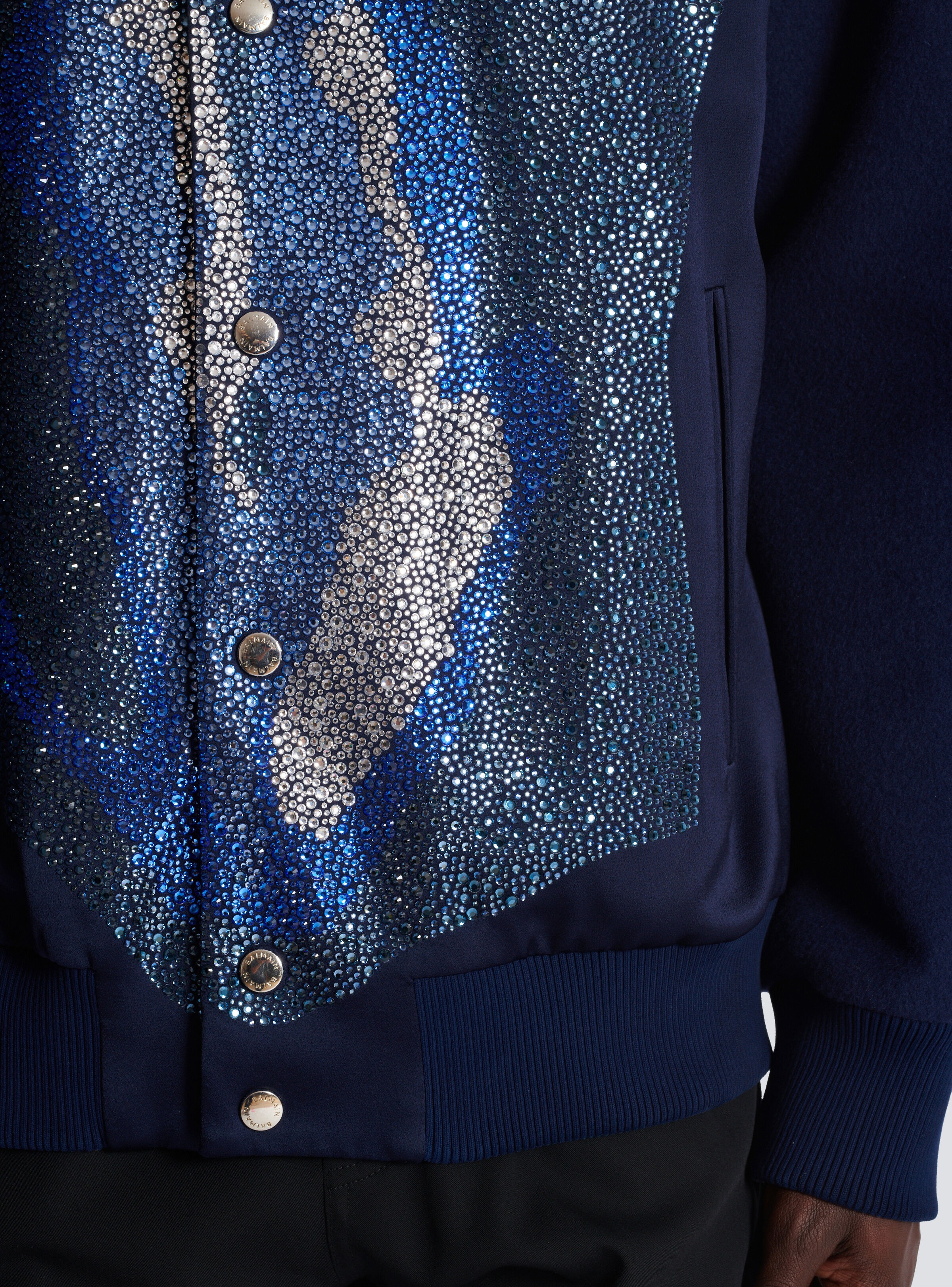 Bomber jacket with rhinestone torso - 9
