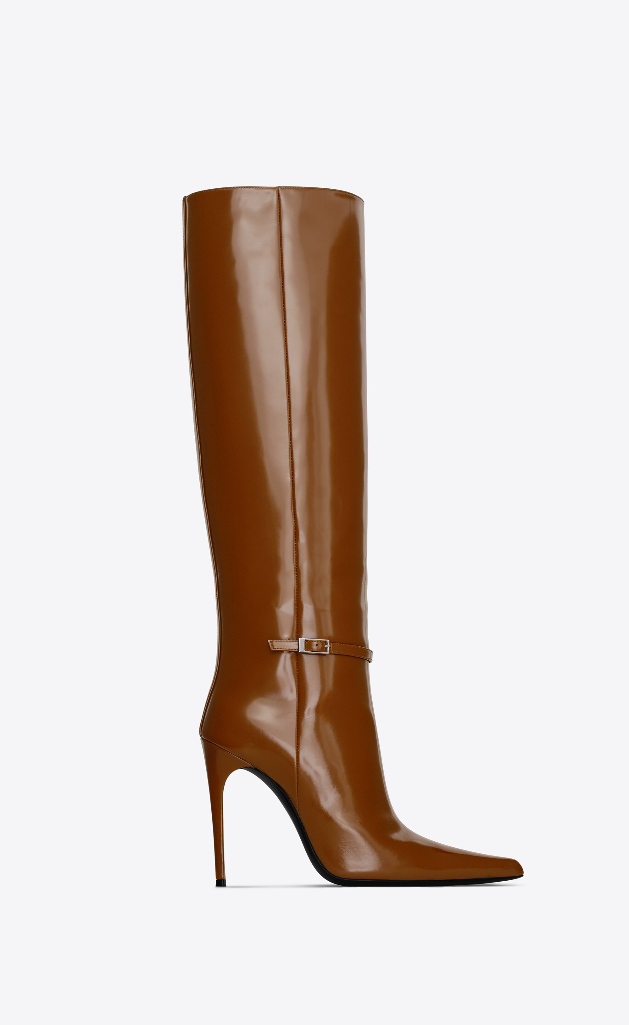 SAINT LAURENT vendome boots in glazed leather | REVERSIBLE