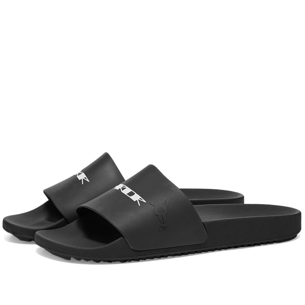 Rick Owens DRKSHDW Rubber Logo Slide - 1