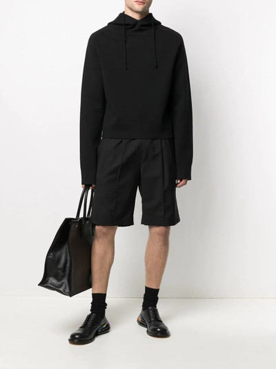 Bottega Veneta knitted drawstring hoodie outlook