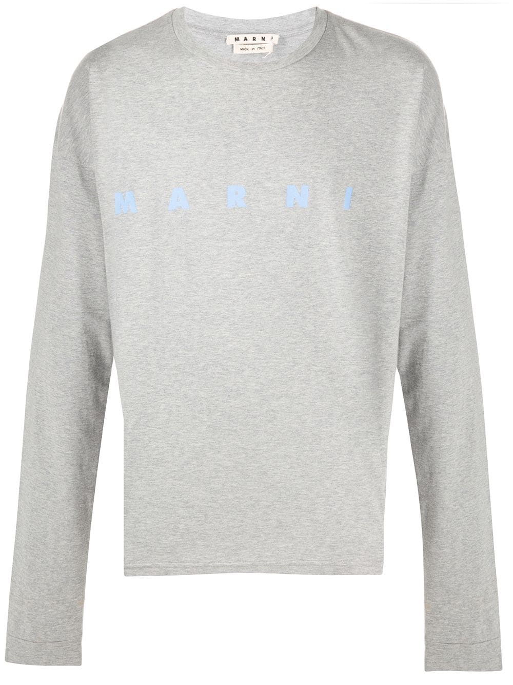 logo print long-sleeved T-shirt - 1