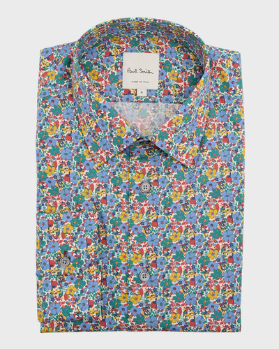 Paul Smith Men's Cotton Floral-Print Sport Shirt outlook