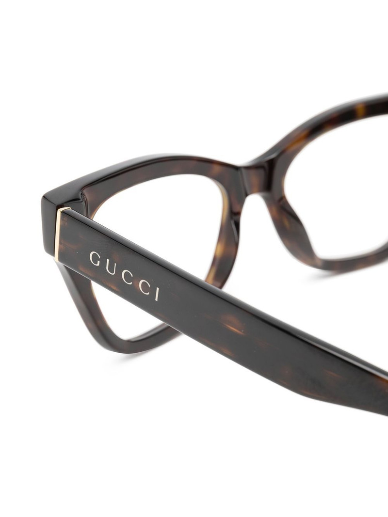 tortoiseshell-effect cat-eye glasses 3