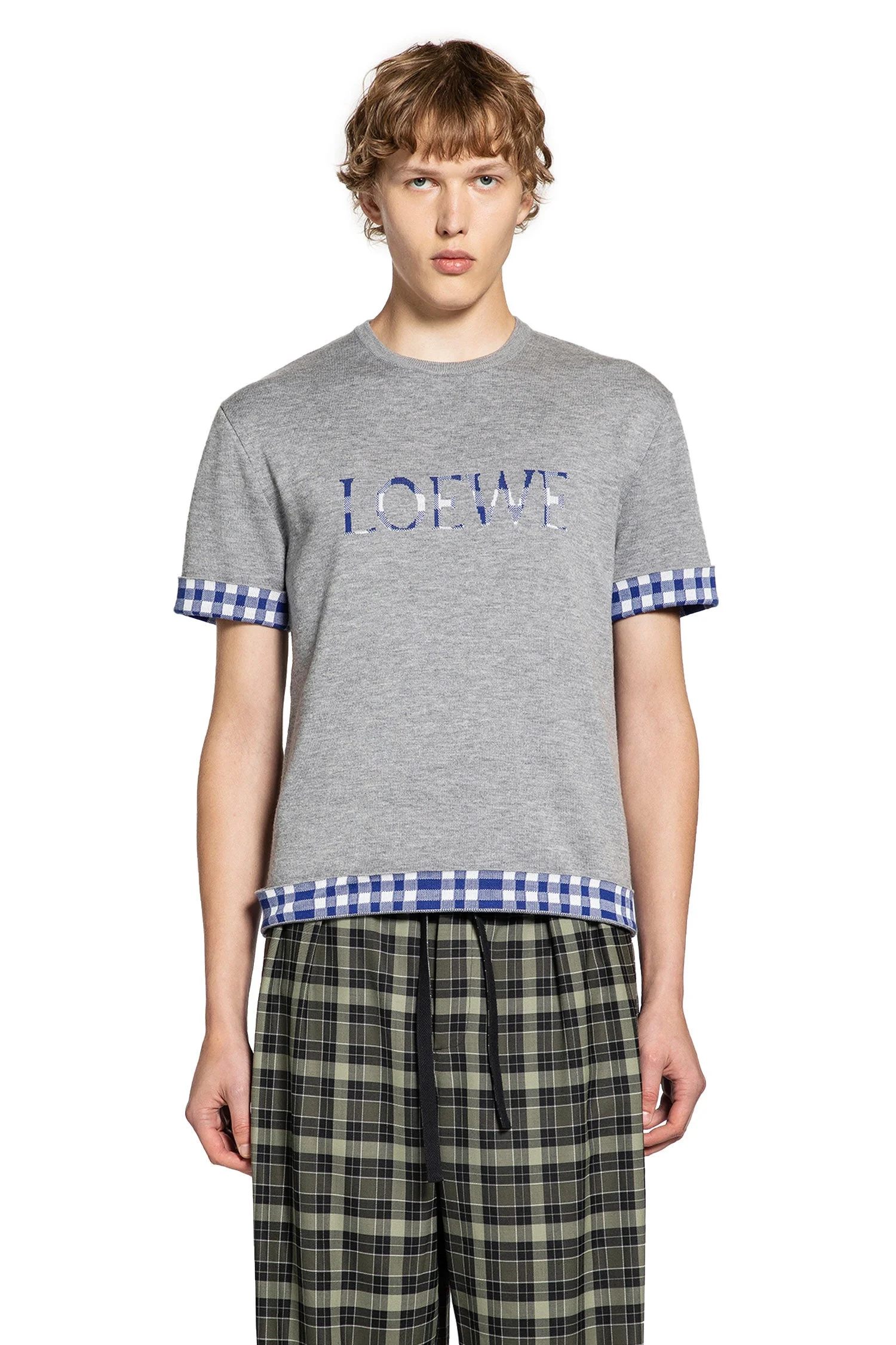 Loewe Man Grey T-shirts & Tank Tops - 1