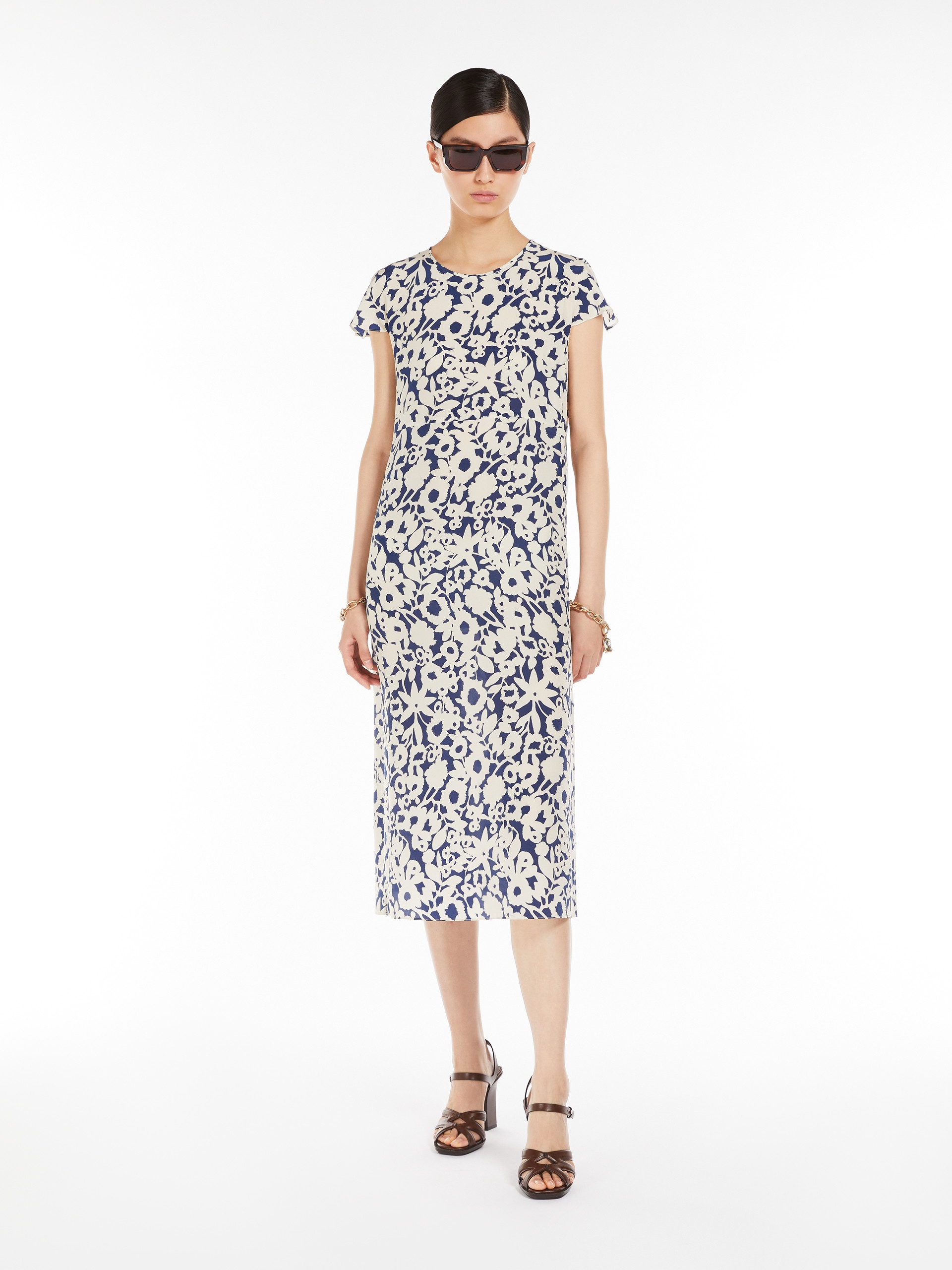 ☆’S Max Mara☆直営店買付☆お洒落Crepe Long Dress/GISELLA S Max Mara GISELLA Long printed crepe dress | REVERSIBLE