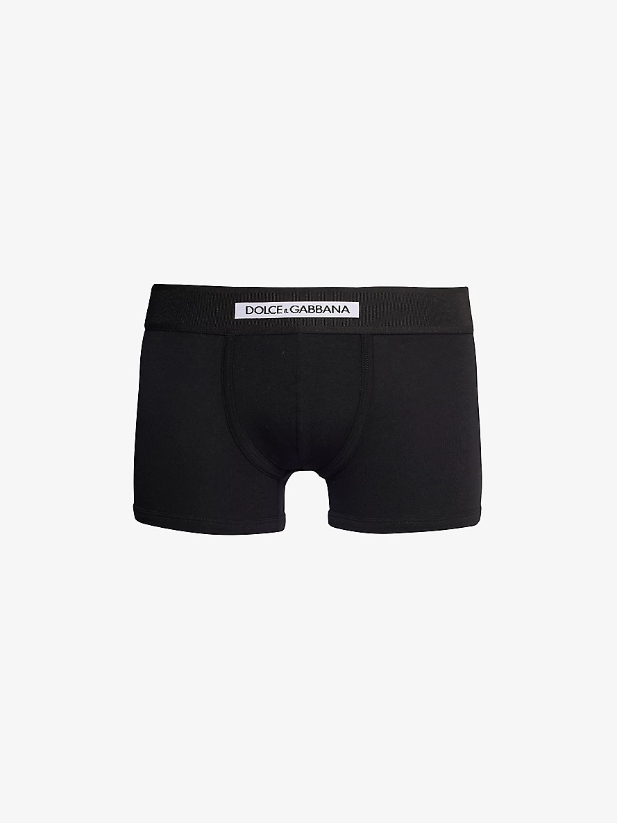 Branded-waistband stretch-cotton boxers - 1