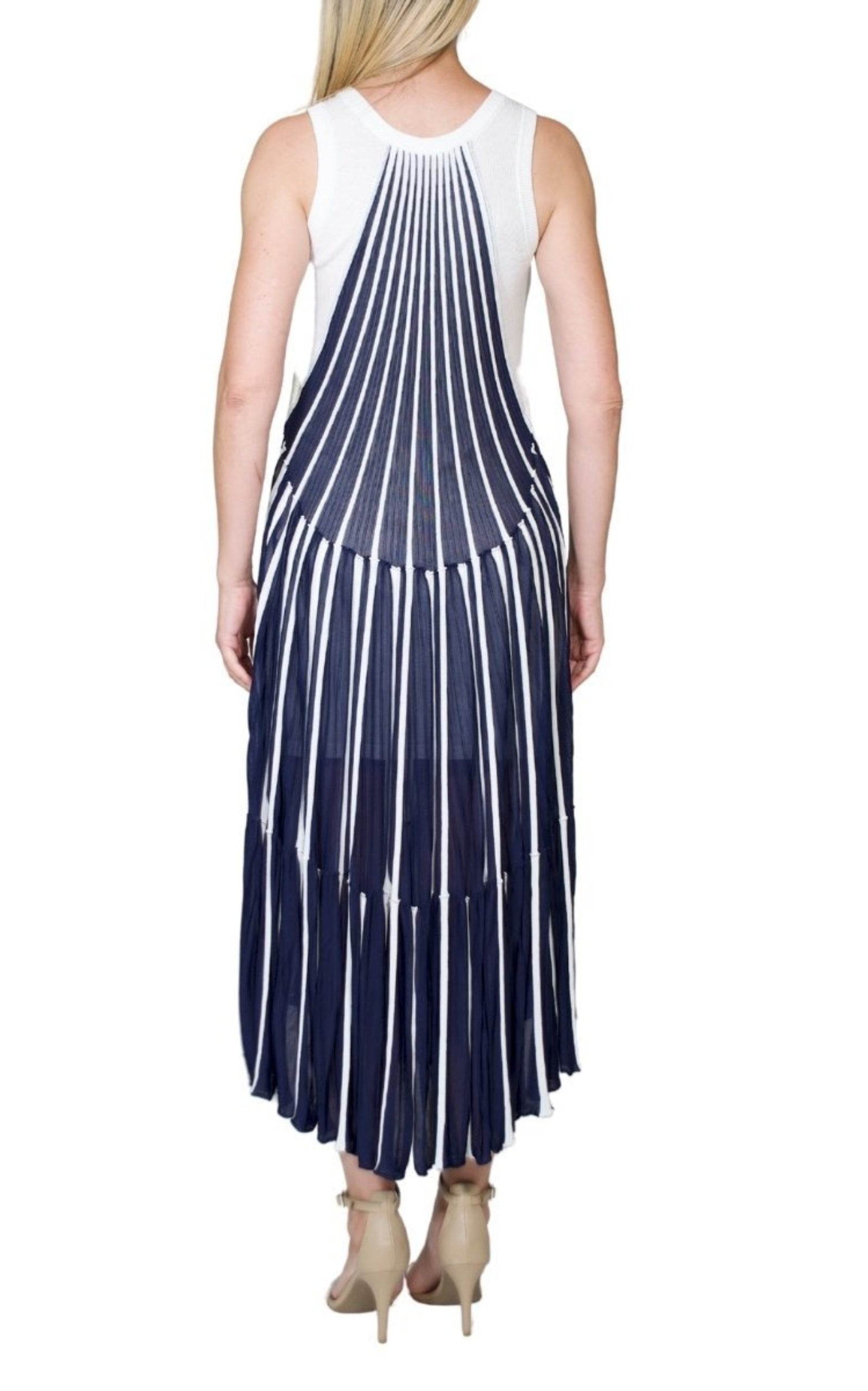 Vertical Stripe Midi Dress - 3