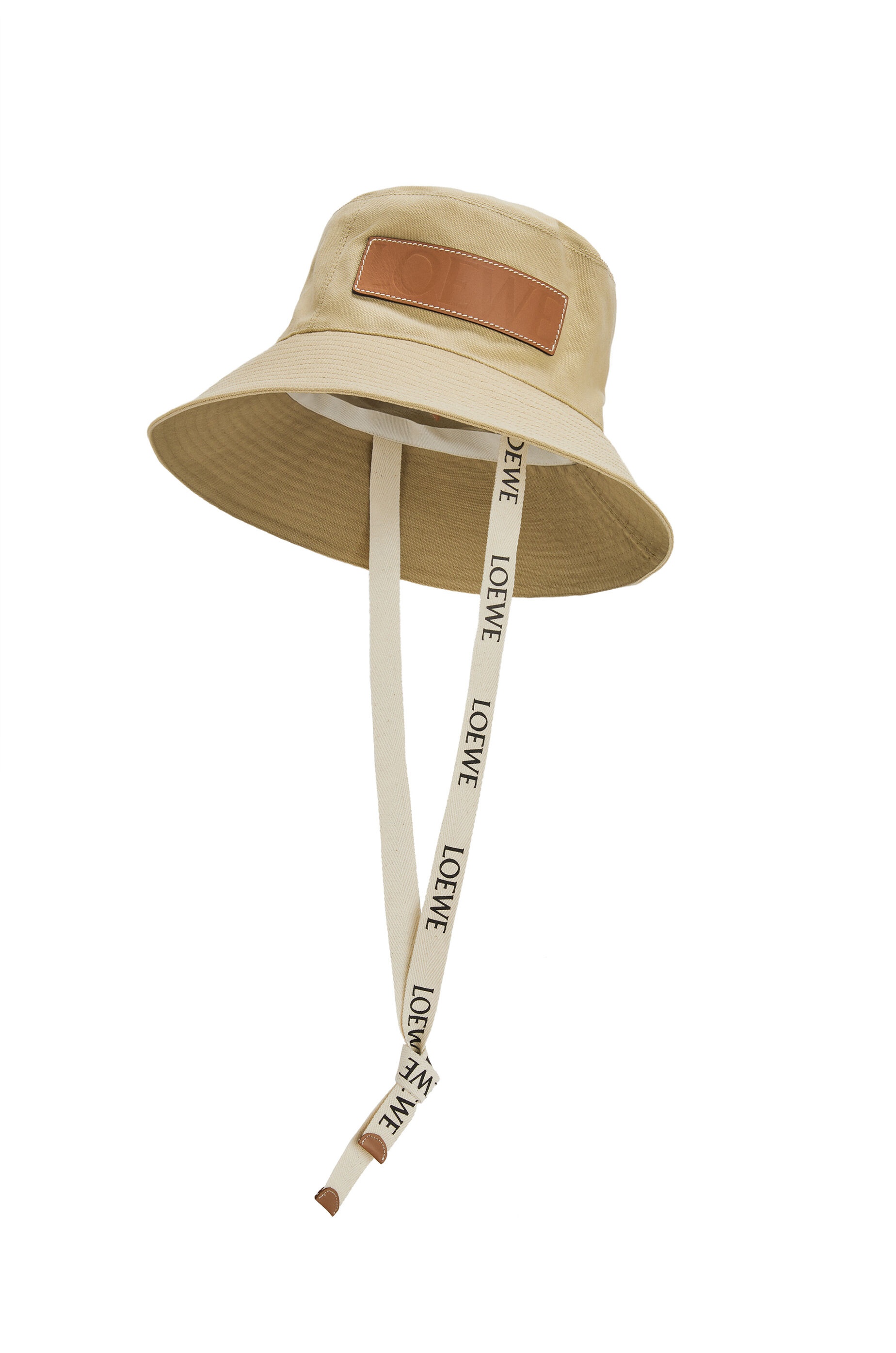 Fisherman hat in canvas and calfskin - 1