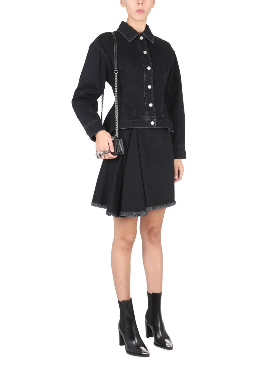 Alexander Mcqueen Women Hybrid Denim Jacket - 2
