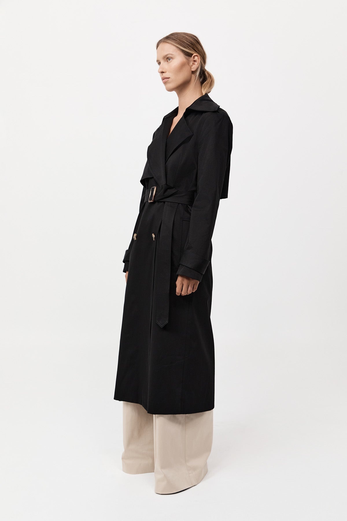 Classic Trench Coat - Black - 4