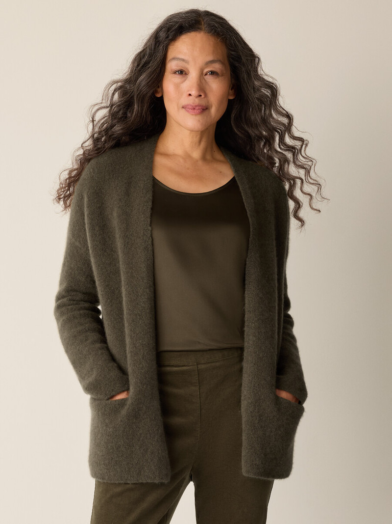 EILEEN FISHER Cashmere Silk Boucle Bliss Cardigan outlook
