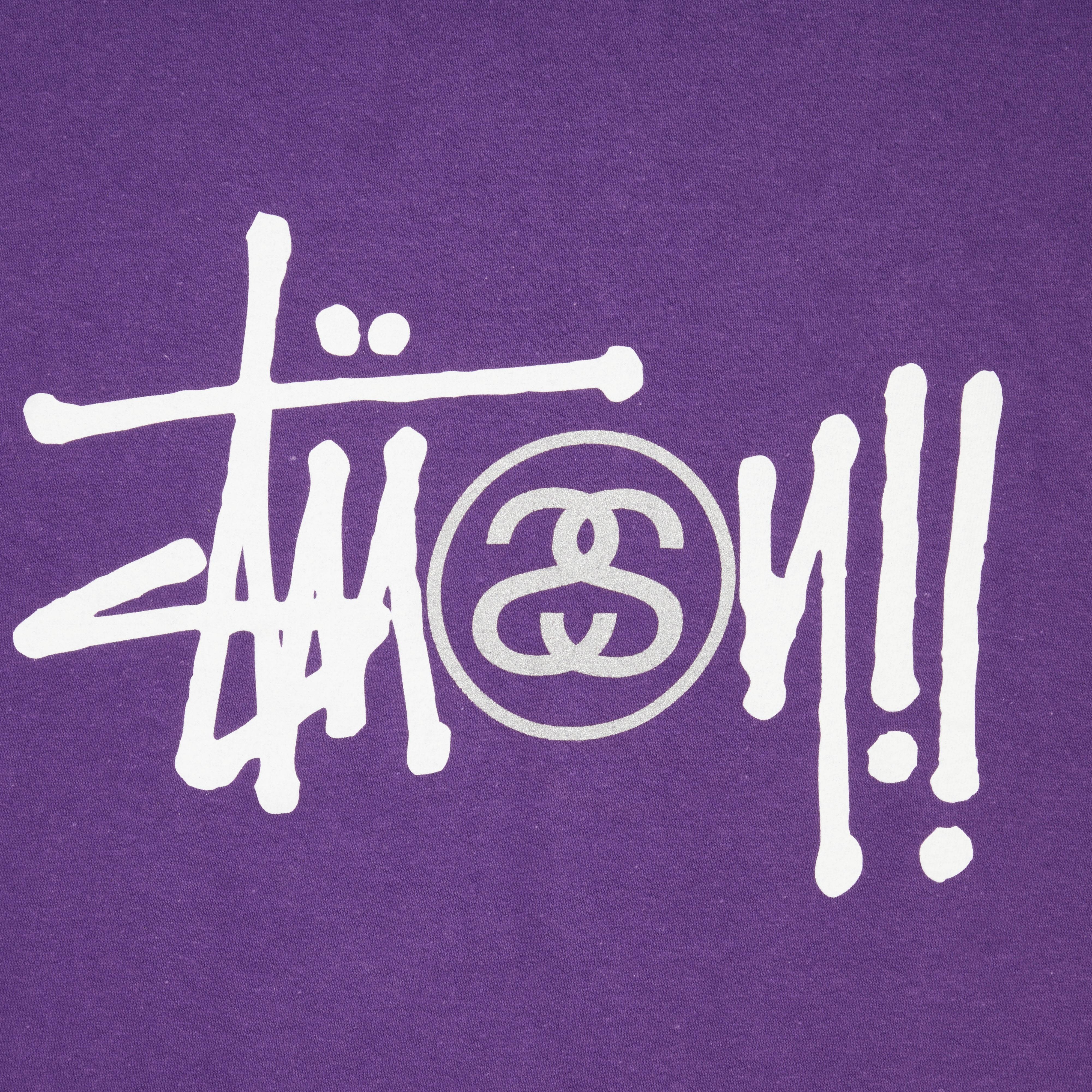 Stussy Basic Logo SS Stock Tee 'Purple' - 3