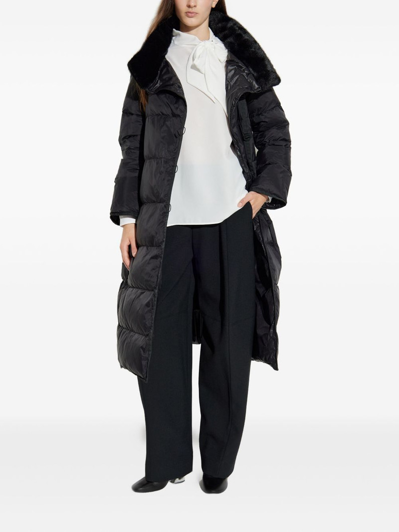 EMPORIO ARMANI quilted fur-trimmed coat outlook