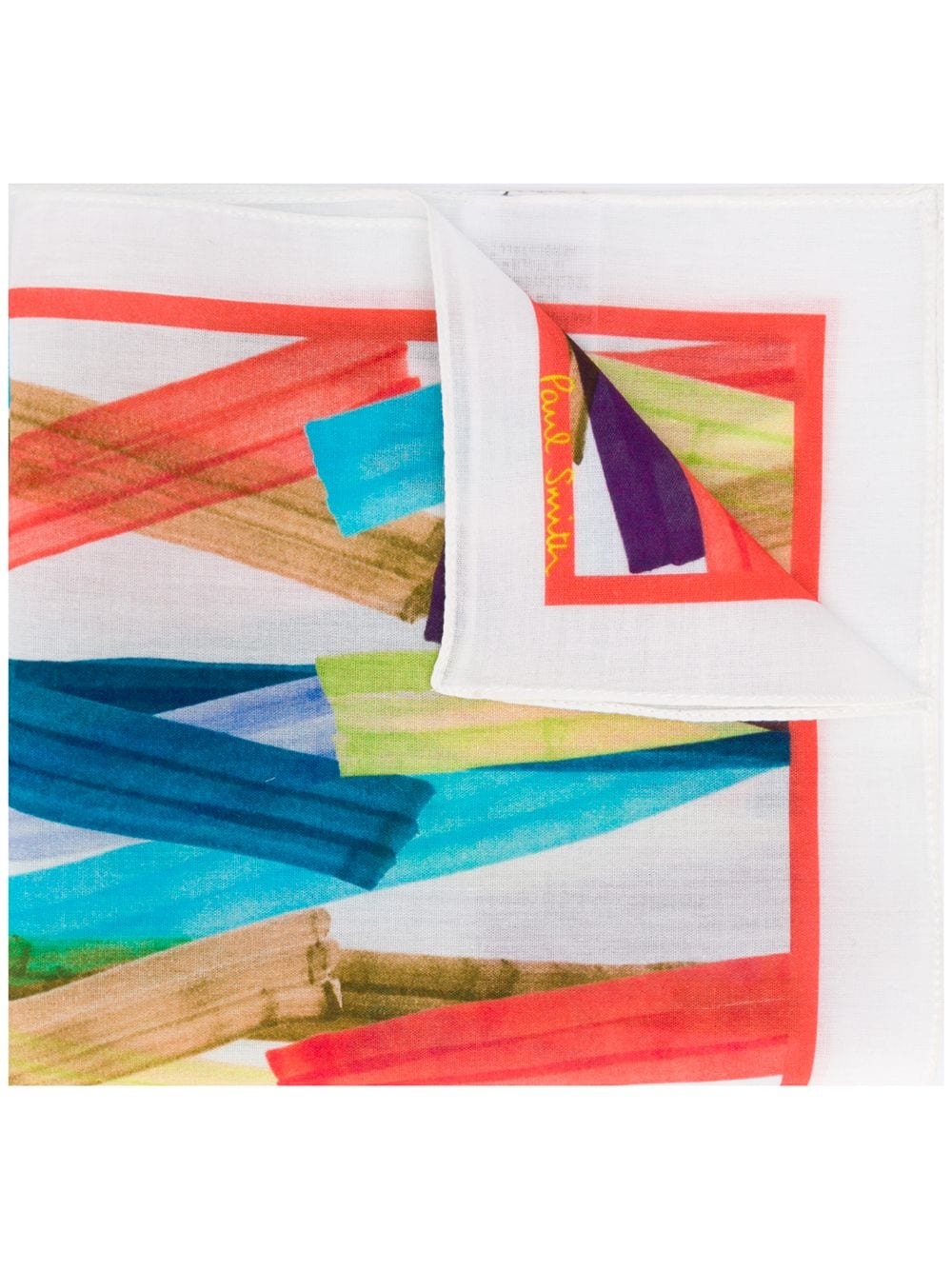 paint stroke print square scarf - 1